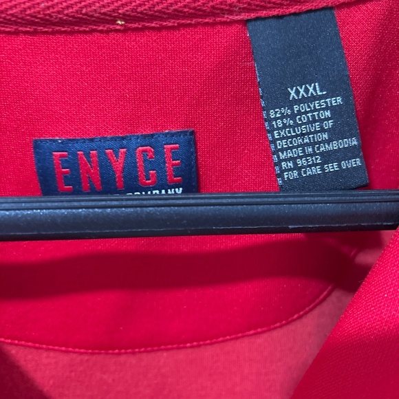 Vintage Enyce Full Zip Jacket Red with Rainbow Size XXL - Picture 3 of 5